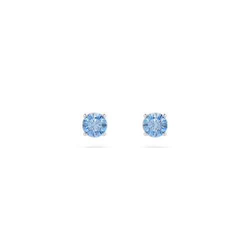 Swarovski Swarovski Stilla Attract stud earrings, Round cut, White, Rhodium plated