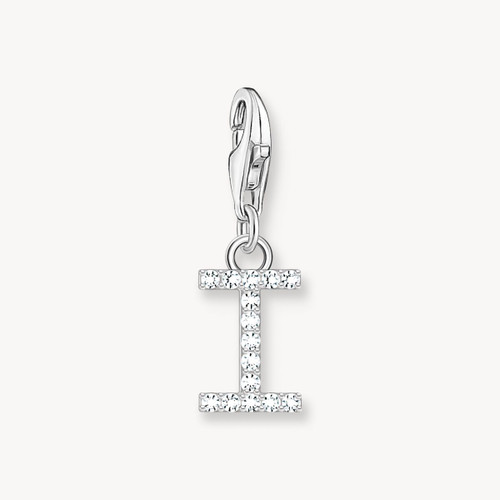 Thomas Sabo Charm pendant letter I with white stones silver