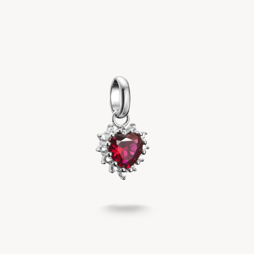 Charm pendant True Romance red heart Connect silver