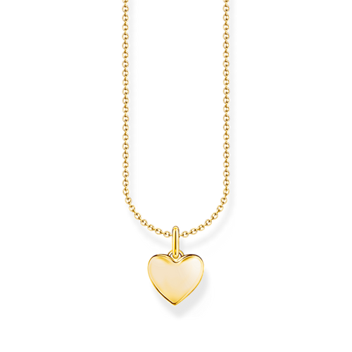 Gold-plated necklace with heart pendant