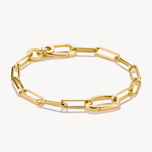 Thomas Sabo Charm bracelet paperclip with Connect link gold-plated