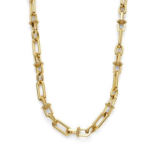 Trend Edition Anchor Link Gold Plated Necklace