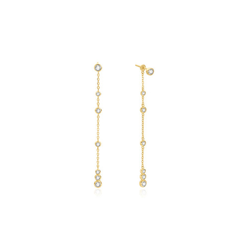 ANIA HAIE Gold Cascade Station Drop Stud Earrings