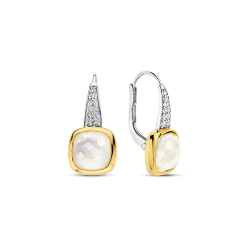 TI SENTO Zirconia Cushion Earrings with pearl