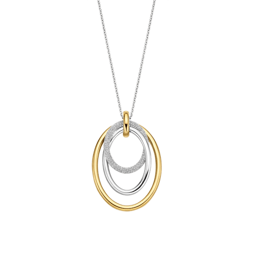 Layered Structure Necklace Hand-set Zirconia / 18ct Gold Vermeil