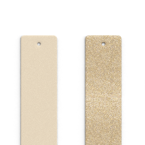 Leather insert - Bracelets, Cream / Gold Glitter