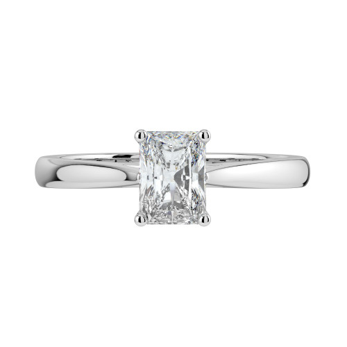 Platinum Radiant‑Cut Diamond .70ct F SI1 Solitaire Ring