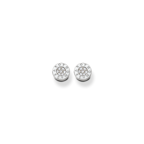 Thomas Sabo Sterling Silver Cubic Zirconia Logo Stud Earrings