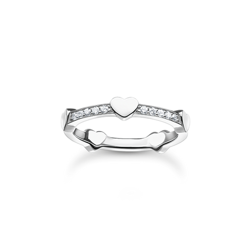 Thomas Sabo Ring pavé with hearts silver
