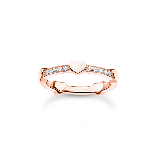 Thomas Sabo Ring pavé with hearts rose gold