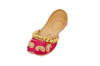 Magenta color Handmade Pure Leather Punjabi Jutti