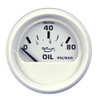 Faria Dress White 2" Oil Pressure Gauge - 80 PSI [13102]