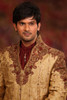 Amazing Gold Silk Brocade Designer Sherwani1039