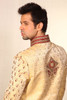 Amazing Golden Zaro Brocade Designer Sherwani1043