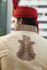 Amazing Golden Zari Brocade Designer Sherwani1046