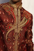 Amazing Maroon Brocade Designer Sherwani1052