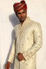 Amazing Cream Lurex Designer Sherwani1055