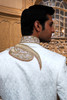 Amazing White Kinkhab Designer Sherwani1145