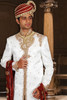 Amazing White Kinkhab Designer Sherwani1145