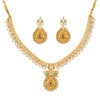 Stunning Gold Plated Floral Pattern Necklace Set1918