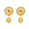 Stunning Gold Plated Black Stone Work Earrings2008