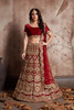 Red color Velvet Silk Fabric Lehenga Choli