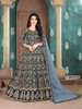 Royal Blue color Embroidered Georgette Fabric Anarkali style Party wear Suit