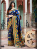Royal Blue color Silk Fabric Saree