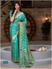 Blue color Banarasi Silk Fabric Saree
