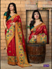 Red color Banarasi Silk Fabric Saree