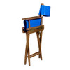 Whitecap Directors Chair w\/Blue Seat Covers - Teak [60041]