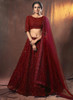 Maroon color Soft Net Fabric Lehenga Choli