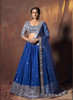 Blue color Georgette Fabric Lehenga Choli