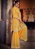 Yellow color Organza Fabric Suit