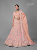 Peach color Soft Net Fabric Lehenga Choli