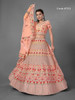 Peach color Art Silk Fabric Lehenga Choli