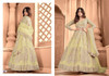 Yellow color Embroidered Net Fabric Anarkali style Suit