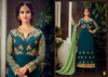 Blue color Pure Georgette Fabric Embroidered Party Wear Suit