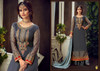 Light Navy Blue color Pure Georgette Fabric Embroidered Party Wear Suit