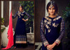 Royal Blue color Pure Georgette Fabric Embroidered Party Wear Suit