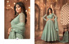Light Green shade Full Sleeves Floor Length Anarkali style Party Wear Suit