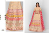 Light Peach color Organza Fabric Lehenga Choli