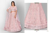 Pink color Organza Fabric Lehenga Choli