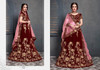 Maroon color Velvet Fabric Lehenga Choli