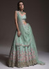 Powder Green color Silk Fabric Lehenga Choli