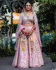 Pink color Raw Silk Fabric Lehenga Choli