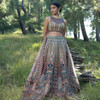 Royal Blue color Net Fabric Lehenga Choli