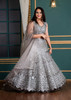 Grey color Silk Fabric Lehenga Choli