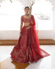 Red color Pure Silk Fabric Lehenga Choli