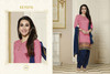 Pink and Navy Blue color Pure Cotton Fabric Suit